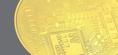 cryptocurrency altın paralar - Bitcoin, Ethereum. Sanal para kavramı.