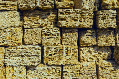 Tuğla desenli taş duvar dokusu