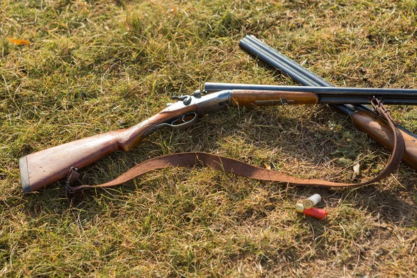 Rifle Caza Con Una Escopeta — Foto de Stock