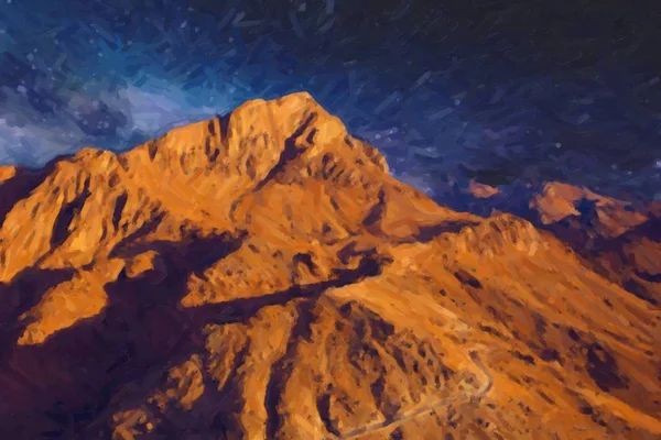 Krásná Krajina Horami Mraky — Stock fotografie