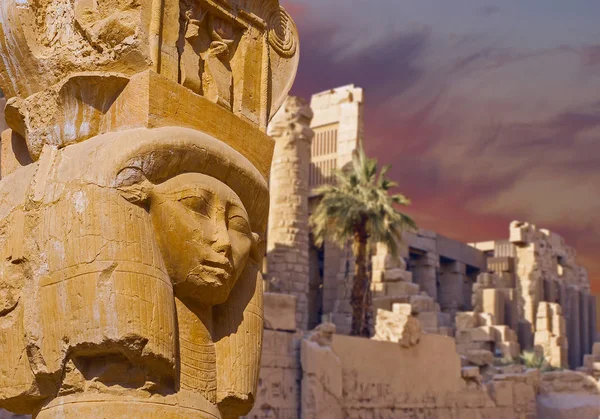 Starověký Chrám Karnak Luxoru Egypt — Stock fotografie