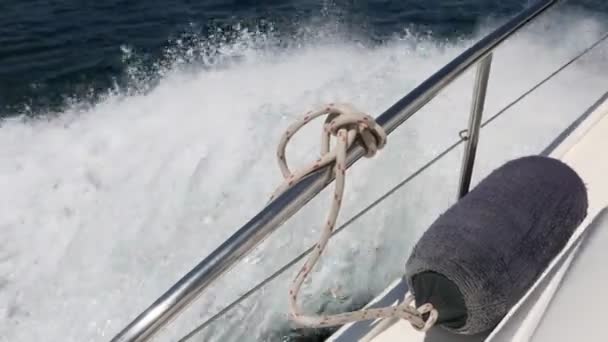 Vagues Mer Éclaboussures Vacances Été Yacht Mer — Video