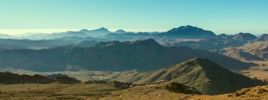 Sina Dağı 'nda şaşırtıcı gün doğumu, Mısır' da güzel şafak, dağdan güzel manzara