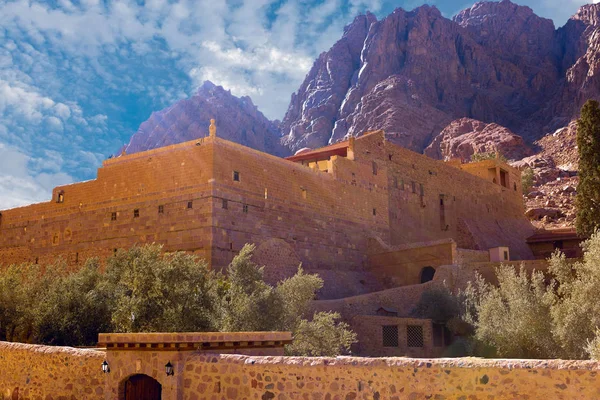 Incroyable Panorama Monastère Sainte Catherine Mont Moïse Sinaï Egypte — Photo