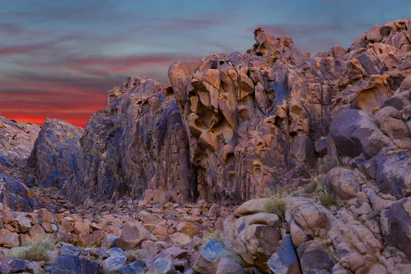 Fantastiska Sunrise Sinai Berg Vacker Gryning Egypten Vacker Utsikt Från — Stockfoto