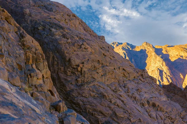 Increíble Amanecer Montaña Del Sinaí Hermoso Amanecer Egipto Hermosa Vista —  Fotos de Stock