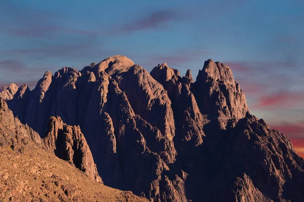 Fantastiska Sunrise Sinai Berg Vacker Gryning Egypten Vacker Utsikt Från — Stockfoto