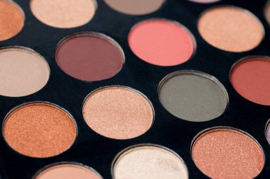 Cropped of female eye shadows