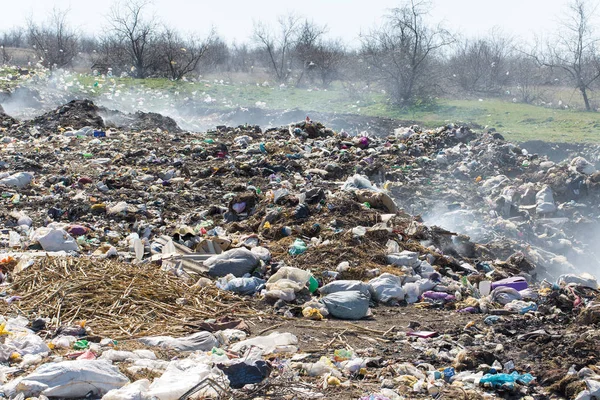 Doğada Çöp Kirliliği — Stok fotoğraf