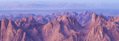 Amazing Sunrise at Sinai Mountain, Beautiful dawn in Egypt, Beautiful view from the mountain clipart