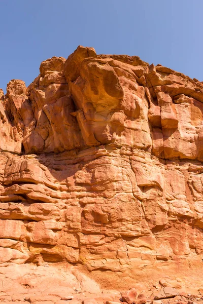 Pustynne Skały Wielokolorowego Piaskowca Tle Kolorowy Kanion Formacja Skalna Półwyspie — Zdjęcie stockowe