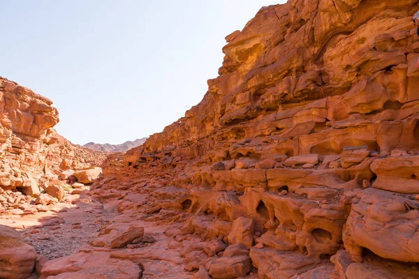 Desert rocks of multicolored sandstone background. Coloured Canyon is a rock formation on South Sinai (Egypt) peninsula.