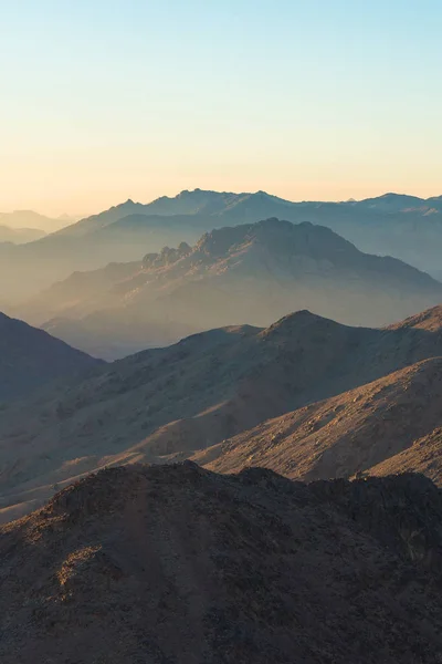 Amazing Sunrise at Sinai Mountain, Beautiful dawn in Egypt, Beautiful view from the mountain