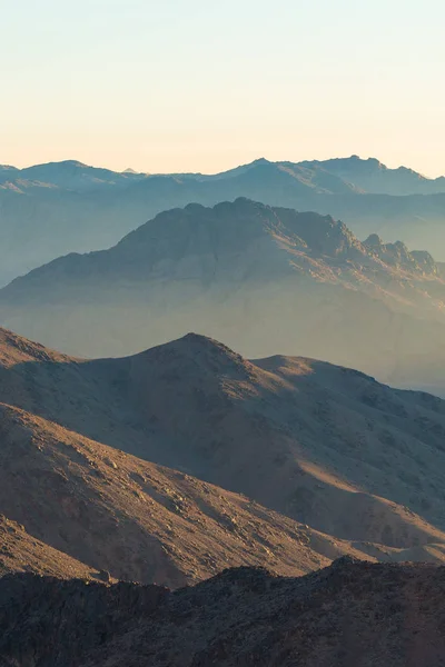 Amazing Sunrise Sinai Mountain Vacker Gryning Egypten Tidig Morgon Bild — Stockfoto