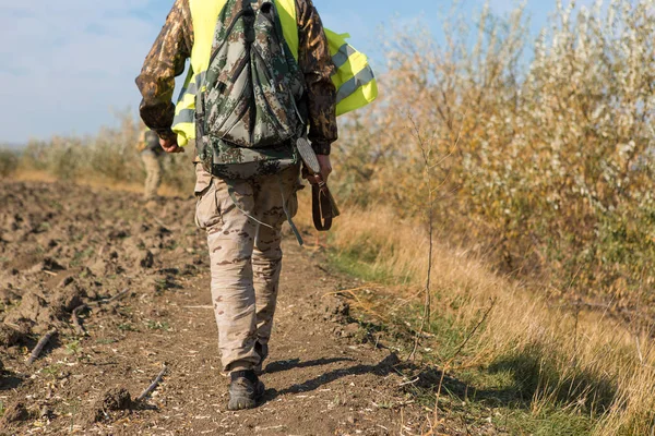 Male Hunter Shotgun Hunting Outdoors — Photo