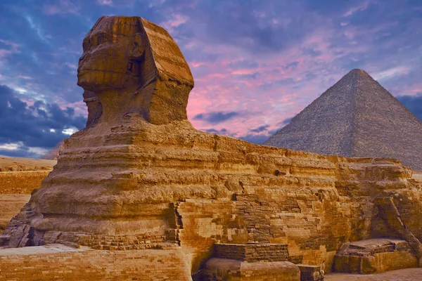 Ancient Sphinx Desert Egypt — Stockfoto