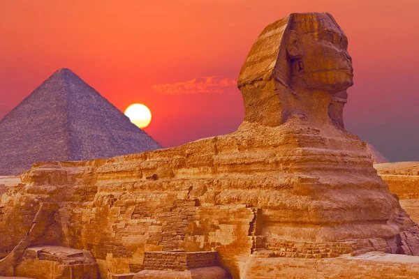 Ancient Sphinx Monument Egypt — Stockfoto