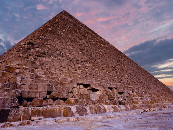 Pyramiderna Den Stora Muren Giza Den Antika Sfinxen Utsikten Över — Stockfoto