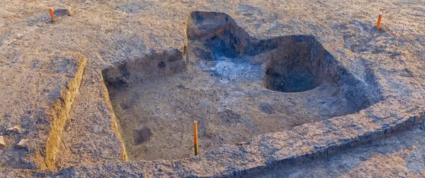 Archeologische Opgravingen Resten Van Nederzetting Zeisen Fossielen — Stockfoto