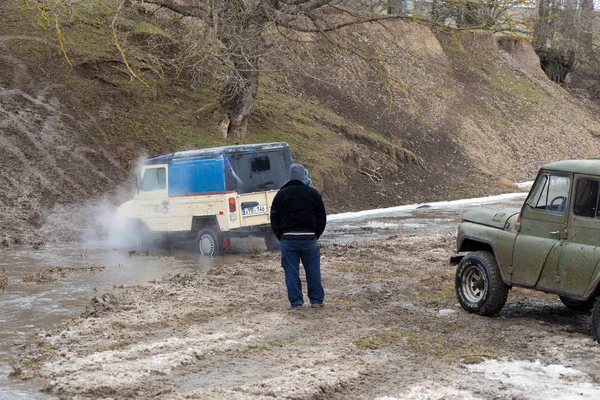 Suv Autos Winter Draußen — Stockfoto