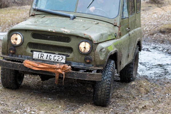 Vieille Voiture Dans Forêt — Photo