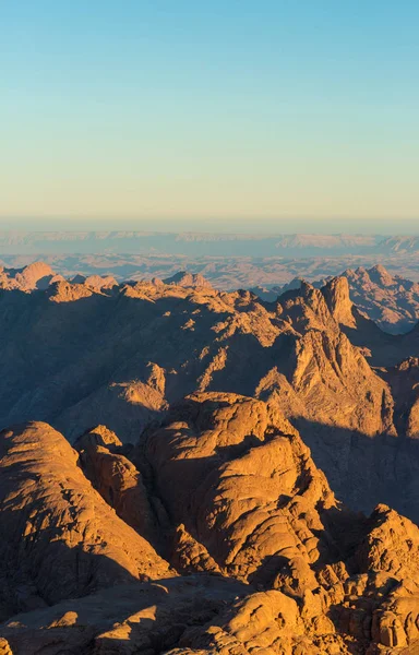 Amazing Sunrise Sinai Mountain Vacker Gryning Egypten Tidig Morgon Bild — Stockfoto