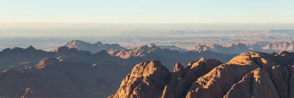 Дивовижний Схід Сонця Синайському Горі Прекрасний Світанок Єгипті Раннього Ранку — стокове фото