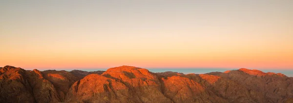 Дивовижний Схід Сонця Синайському Горі Прекрасний Світанок Єгипті Раннього Ранку — стокове фото