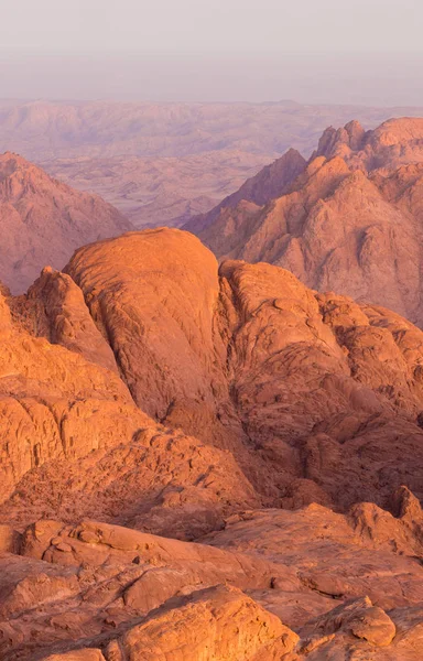 Amazing Sunrise Sinai Mountain Vacker Gryning Egypten Tidig Morgon Bild — Stockfoto