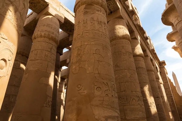 Gamla Ruiner Karnaktemplet Luxor Thebe Egypten Det Största Forntida Tempelkomplexet — Stockfoto