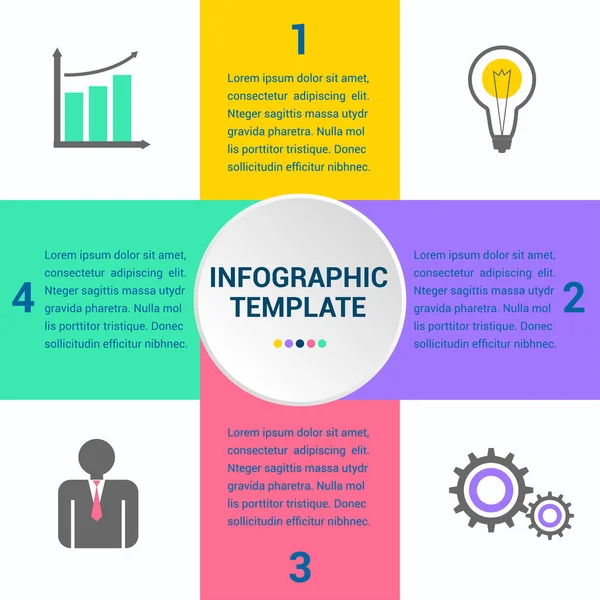 İş Infographic şablonu. 4 seçenekleri ile vektör diyagramı