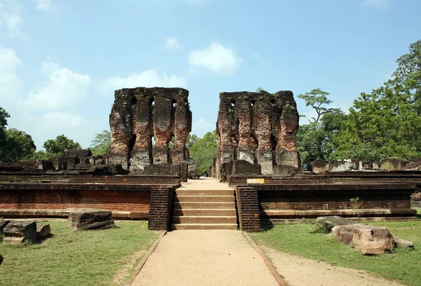 Uma Ruína Templo Polonnaruwa Sri Lanka Ásia — Fotografia de Stock