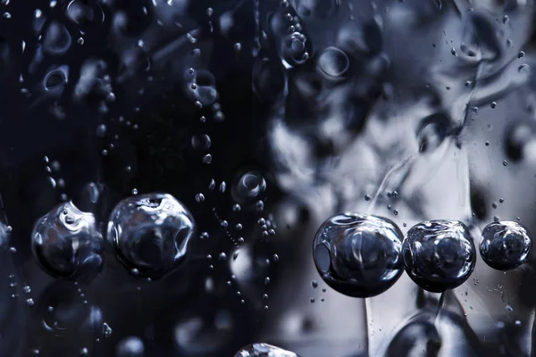 Fagyasztott Buborékok Közeli Felvétele Egy Jégtömbben — Stock Fotó