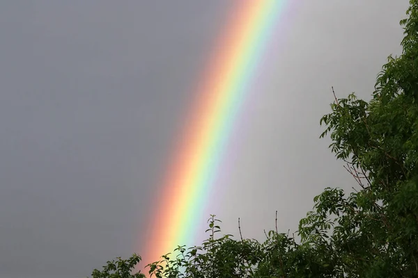 Bel Arc Ciel Coloré Dans Ciel — Photo