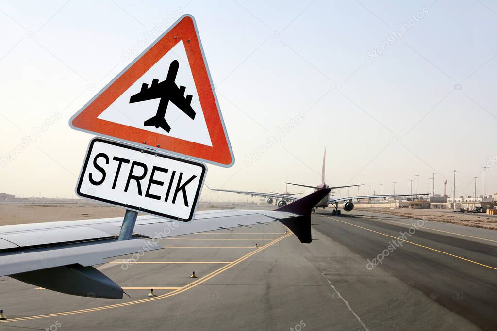 Strike at the airport - airport strike - strike in air traffic