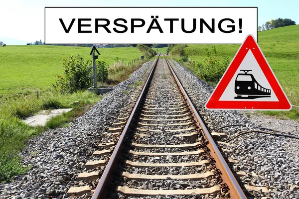 Alman Ulusal Demiryolunda Gecikmeler Oldu — Stok fotoğraf