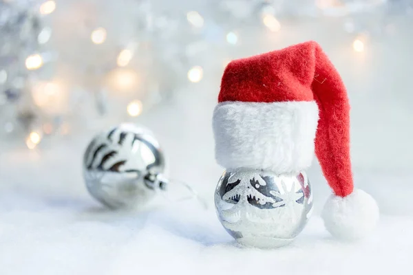 Fond Noël Avec Boules Noël Réflexion — Photo