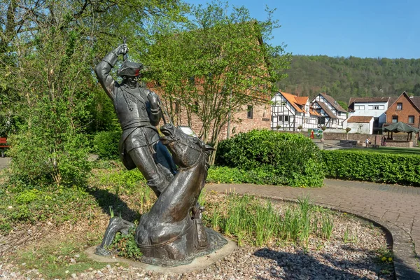 Sculpture of the "Lgenbaron von Mnchhausen" — Stock Photo, Image