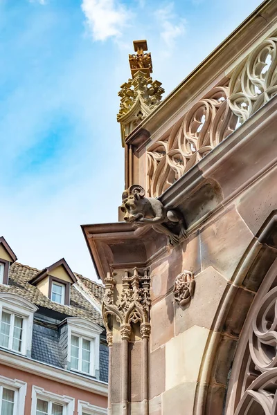 Strasbourg Cathedral  is a Gothic Roman Catholic cathedral in St — Stock Photo, Image