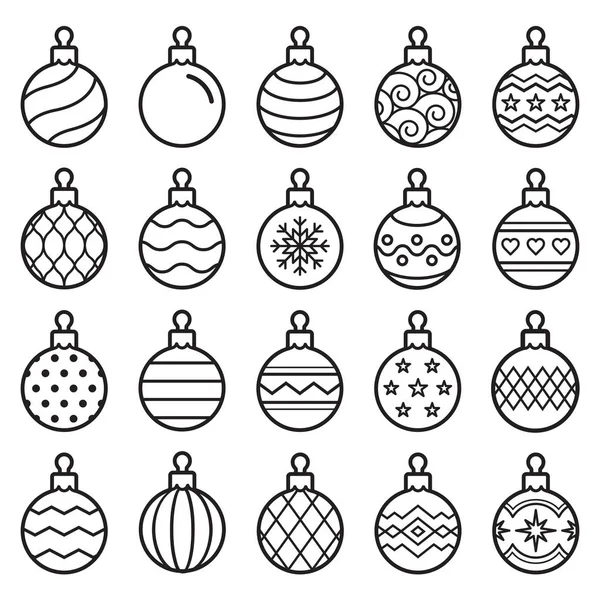 クリスマス ボールのアイコン ベクトル図 — ストックベクタ