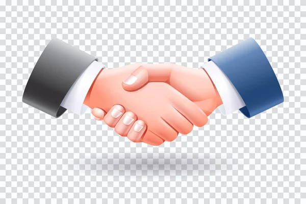 Business people handshake isolate vector illustration. — Stock Vector