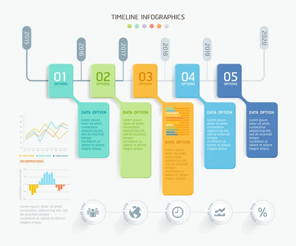 Szablon elementów infografiki biznesowej. Ilustracje wektorowe. — Wektor stockowy