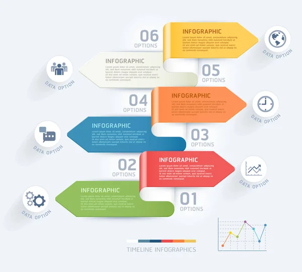 Business infographic elementen sjabloon. Vector illustraties. — Stockvector