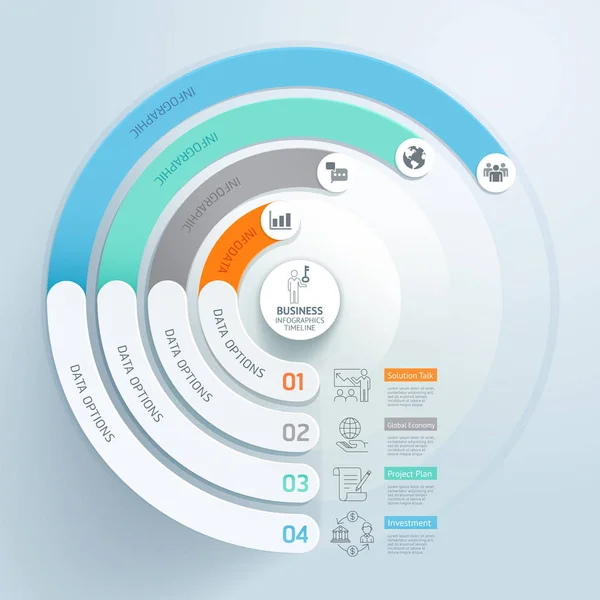 Modelo de elementos infográficos de negócios. Ilustrações vetoriais . — Vetor de Stock