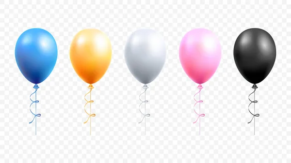 Luftballons Setzen Vektorillustrationen — Stockvektor