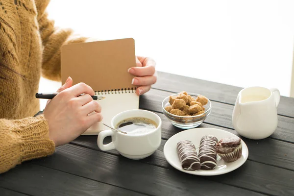 Hot Black Coffee Cookies Beans Cafe Stock Photo