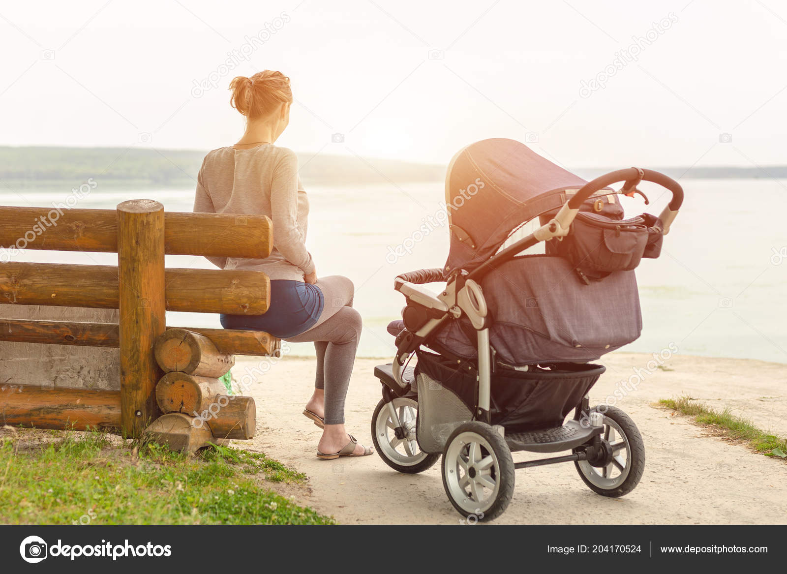 mom with stroller