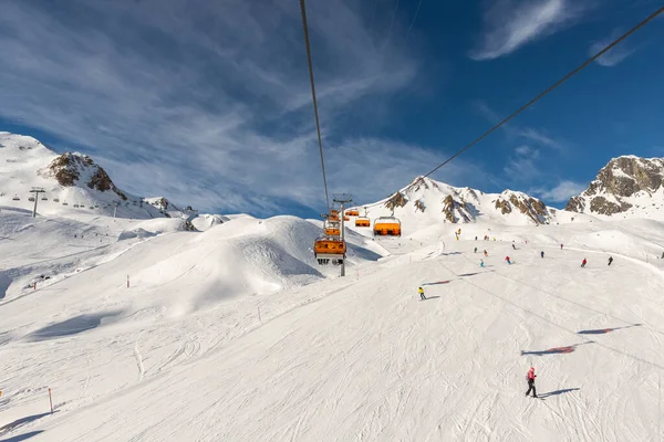 Vue Panoramique Panoramique Sur Domaine Skiable Silvretta Station Ski Iscgl — Photo