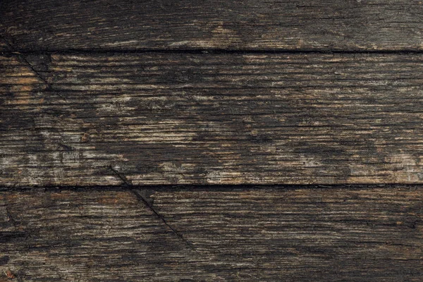 Gros plan vieux vintage sombre rugueux bois dur naturel fond de surface en bois. Chêne vide planche bois toile de fond abstraite. Détail structure vue du dessus altéré vieux bureau d'arbre — Photo