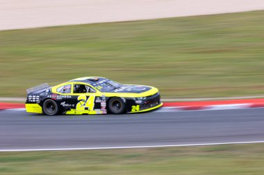 Oschersleben, Almanya. 21 Eylül 2025 'te. Manzara savaşı Oschersleben Motorsport Arena pistinde Nascar Whelen Euro Serisi. Avrupa Amerikan Otomobil Sporları Yarışması.
